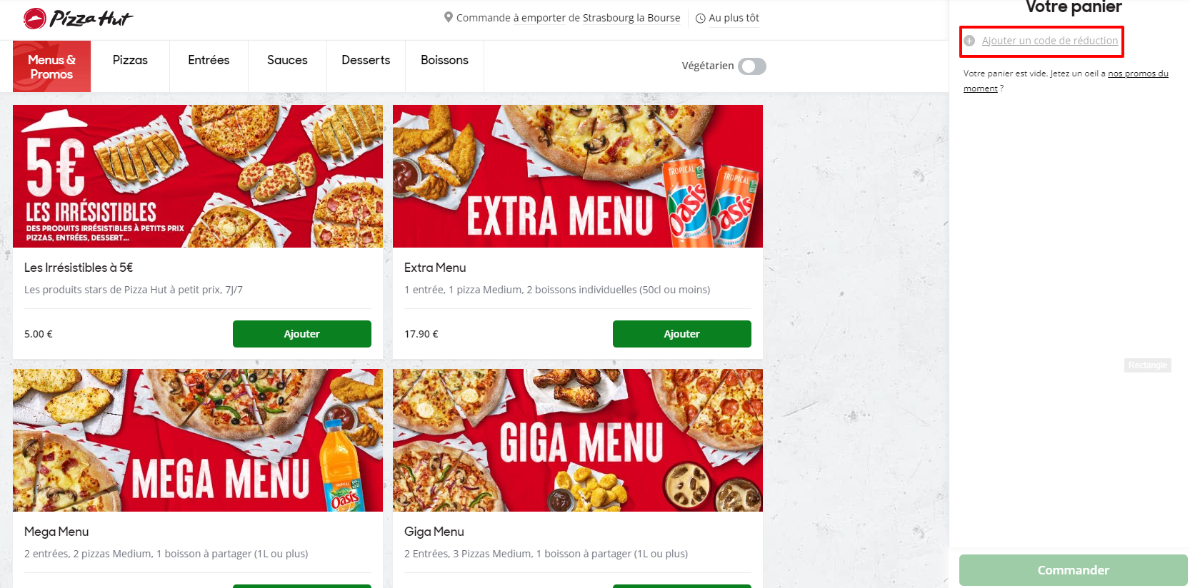 ᐅ Cashback & Code Promo Pizza Hut 2024 3 réductions ᐊ